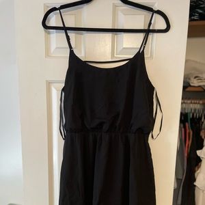 Boutique Adjustable Spaghetti Strap Black Dress
